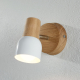 SPOT Light Plafondlamp SVANTJE Natuurproduct van massief hout, duurzaam met FSC®-certificaat, met flexibele lampenkop, kap van metaal, Made in EU