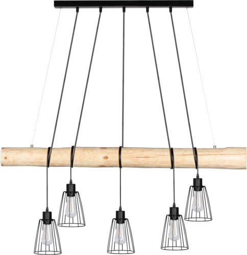 SPOT Light Hanglamp TRABO LONG Hanglamp, met massief houten balken ø 8-12 cm, natuurproduct met FSC®-certificaat, in te korten, bijpassende LM E27, Made in Europe