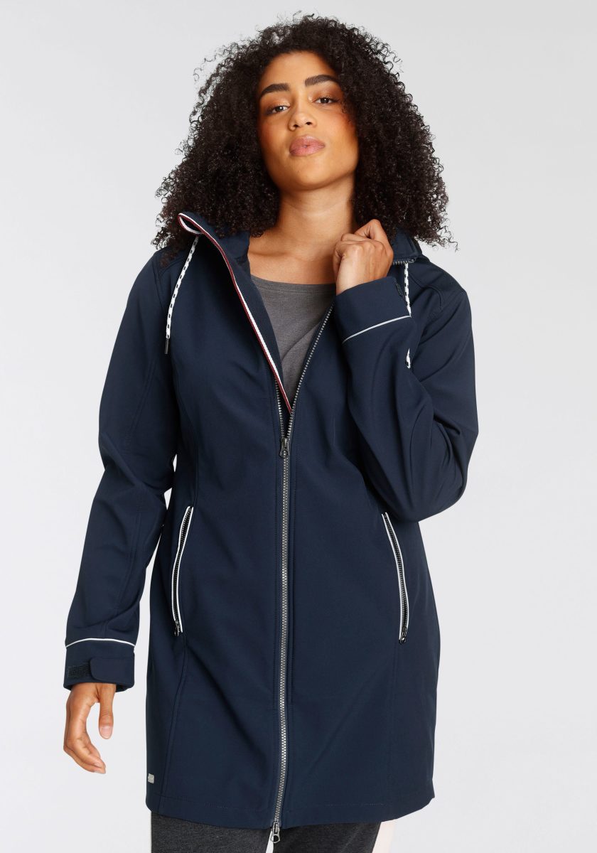H.I.S Softshell-parka Van duurzaam gerecycled polyester in grote maten