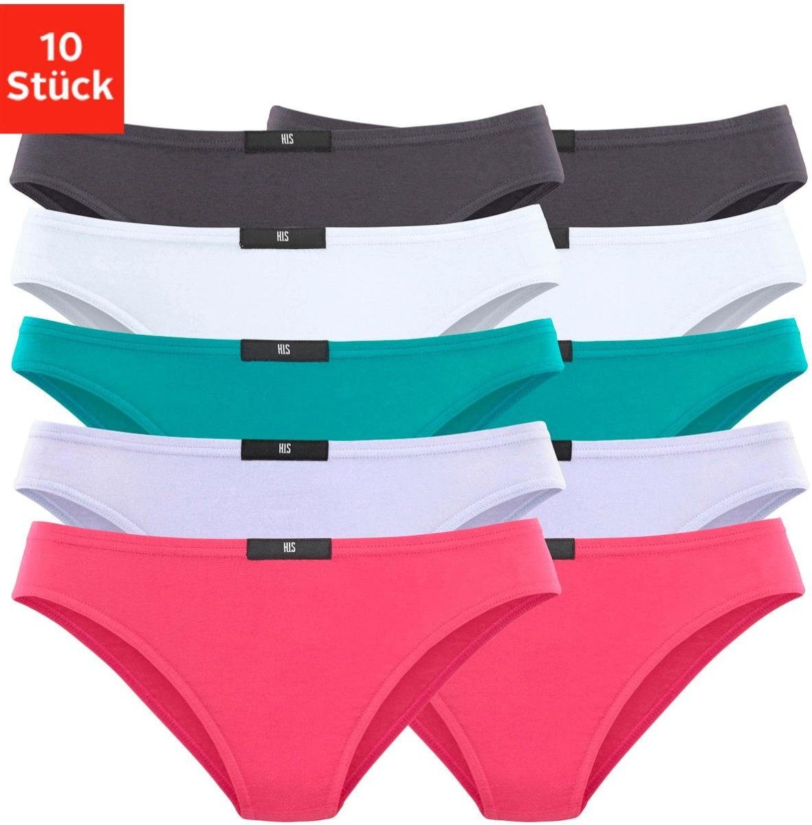 H.I.S Slip met H.I.S merk voor (10 stuks)