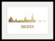 queence Wanddecoratie Dresden skyline GOLD (1 stuk)