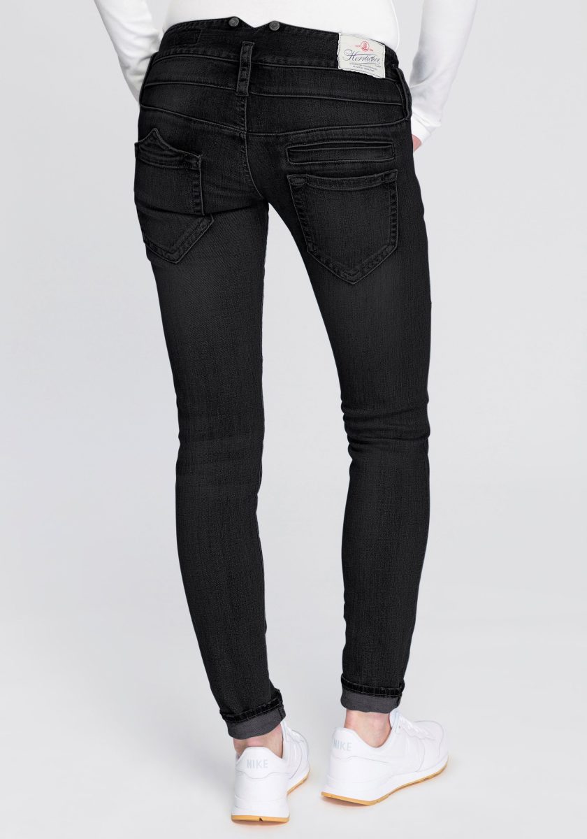 Herrlicher Skinny jeans PITCH SLIM REUSED DENIM Low waist met licht push-upeffect
