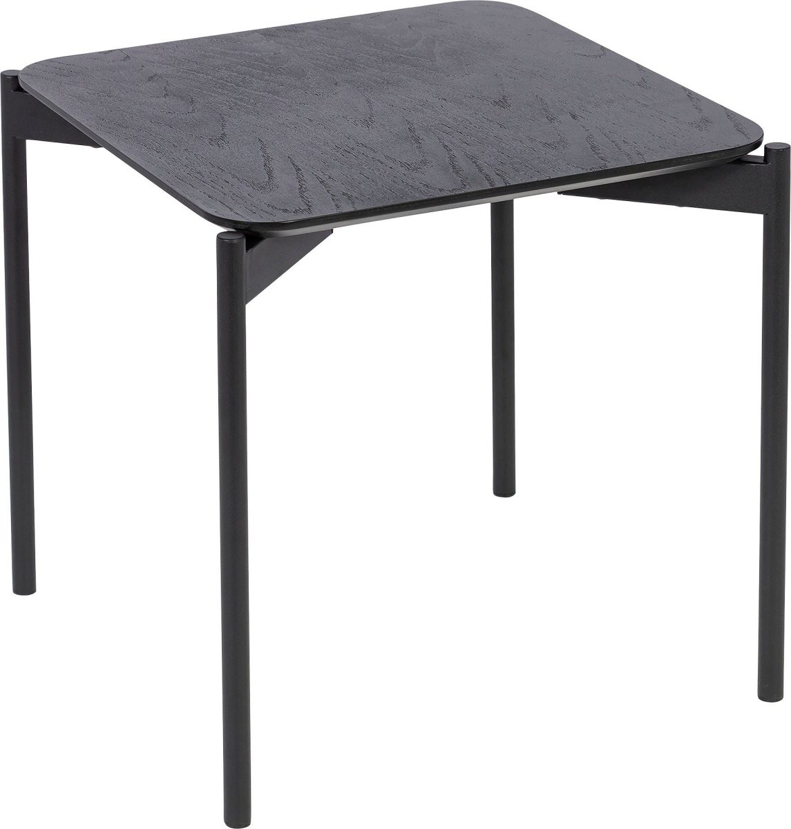 Homexperts Bijzettafeltje Ida B 45 cm, vierkant, in naturel-eiken of zwart gelakt
