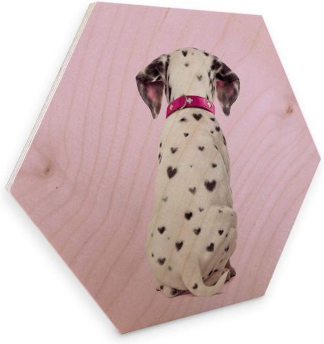 Wall-Art Artprint op hout Dalmatiër artprint op hout honden beelden (1 stuk)