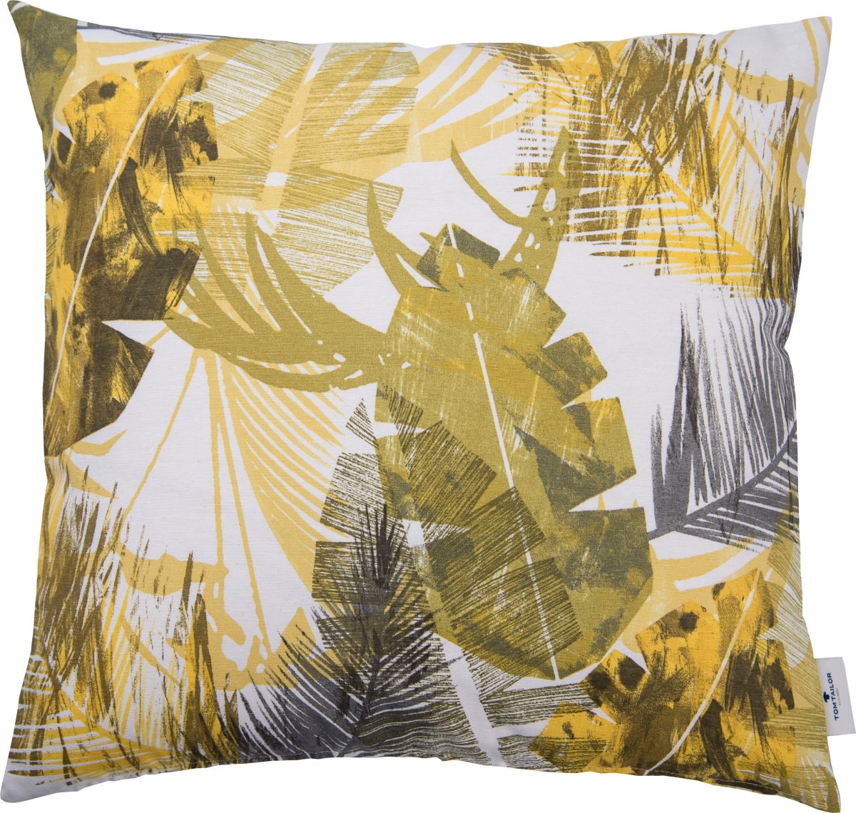 Tom tailor Kussenovertrek Yellow Jungle met verschillende jungleplanten (1 stuk)