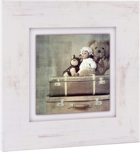 Home affaire Artprint op hout Knuffels op koffer 40/40 cm