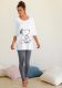 Peanuts Pyjama met legging en casual shirt met snoopy-print