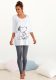 Peanuts Pyjama met legging en casual shirt met snoopy-print