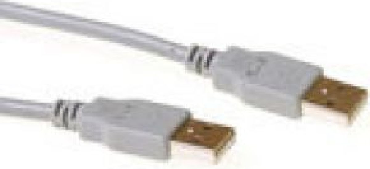 ACT Intronics USB 2.0 aansluitkabel USB A male - USB A male ivoor - [SB2502]