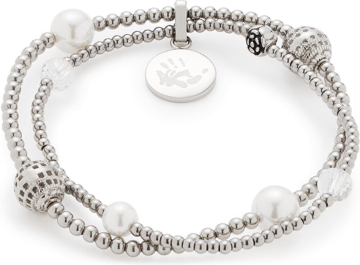 Leonardo Edelstalen armband Vaporoso, 016814 met imitatie-parels