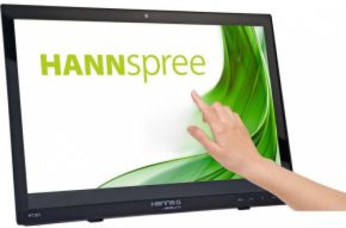 Hanns-G Hannspree HT HT161HNB 15.6  1366 x 768Pixels Multi-touch Tafelblad Zwart touch screen-monitor