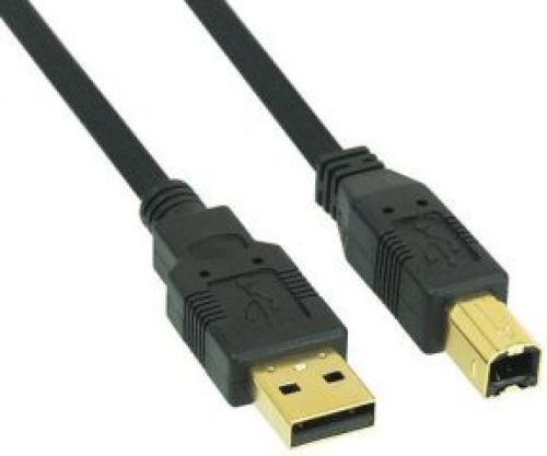 MicroConnect InLine 34535S 3m USB A USB B Mannelijk Mannelijk Zwart USB-kabel