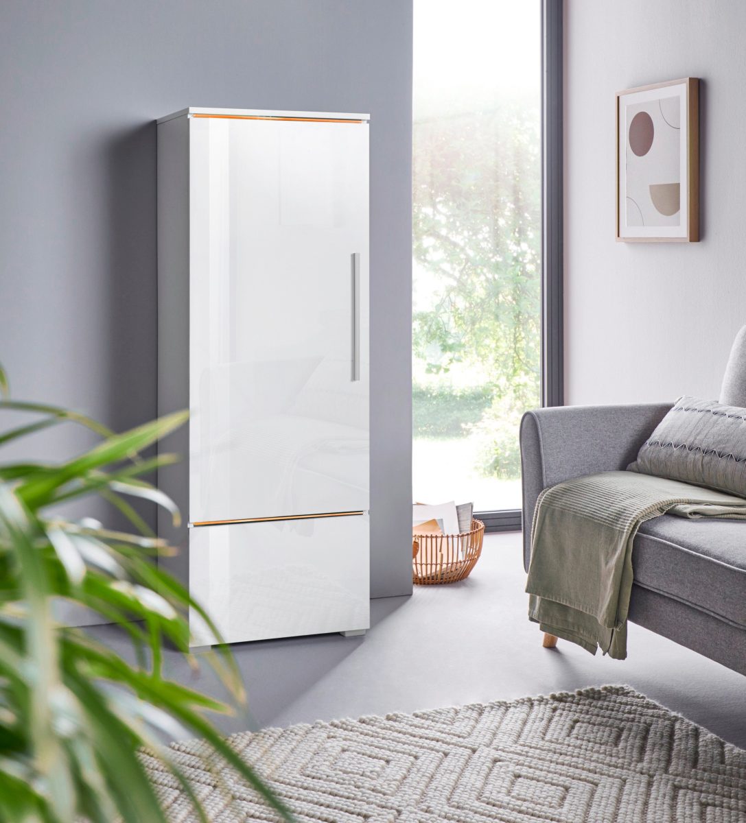 Helvetia Meble Vitrinekast Amber Hoogte 140 cm, hangend en staand te monteren