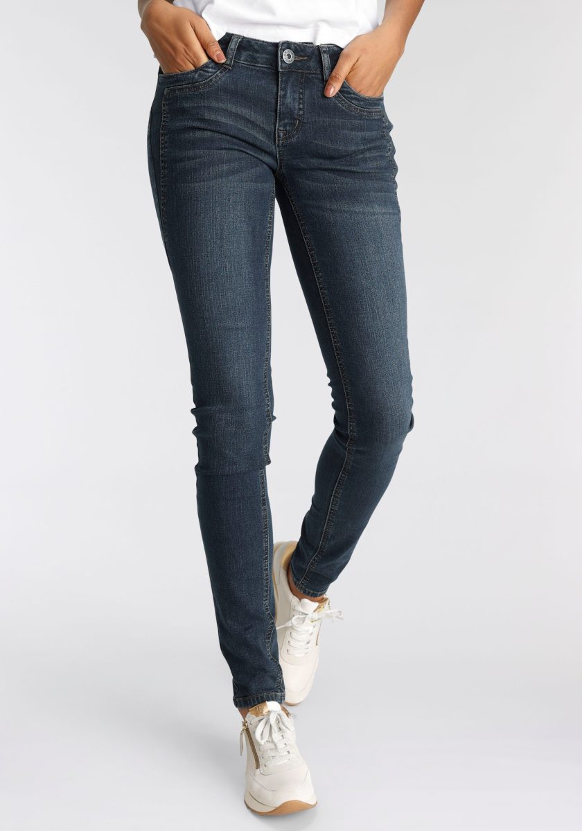 Arizona Skinny fit jeans Met geren Low Waist