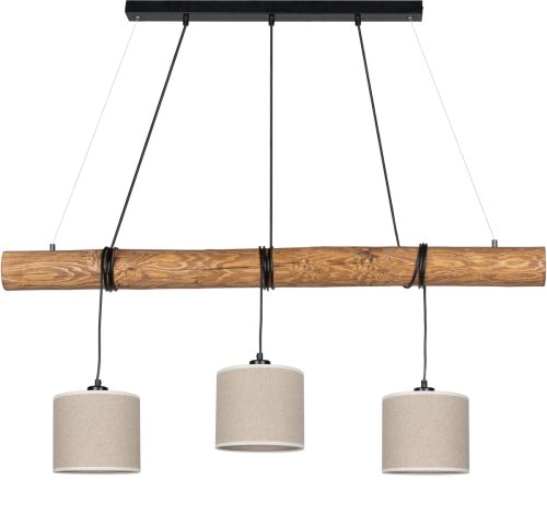 OTTO products Hanglamp EMMO massieve hanglamp met balk van grenenhout ø ca.10 cm, duurzaam met fsc®-certificaat, hoogwaardige textielen kappen, made in europe