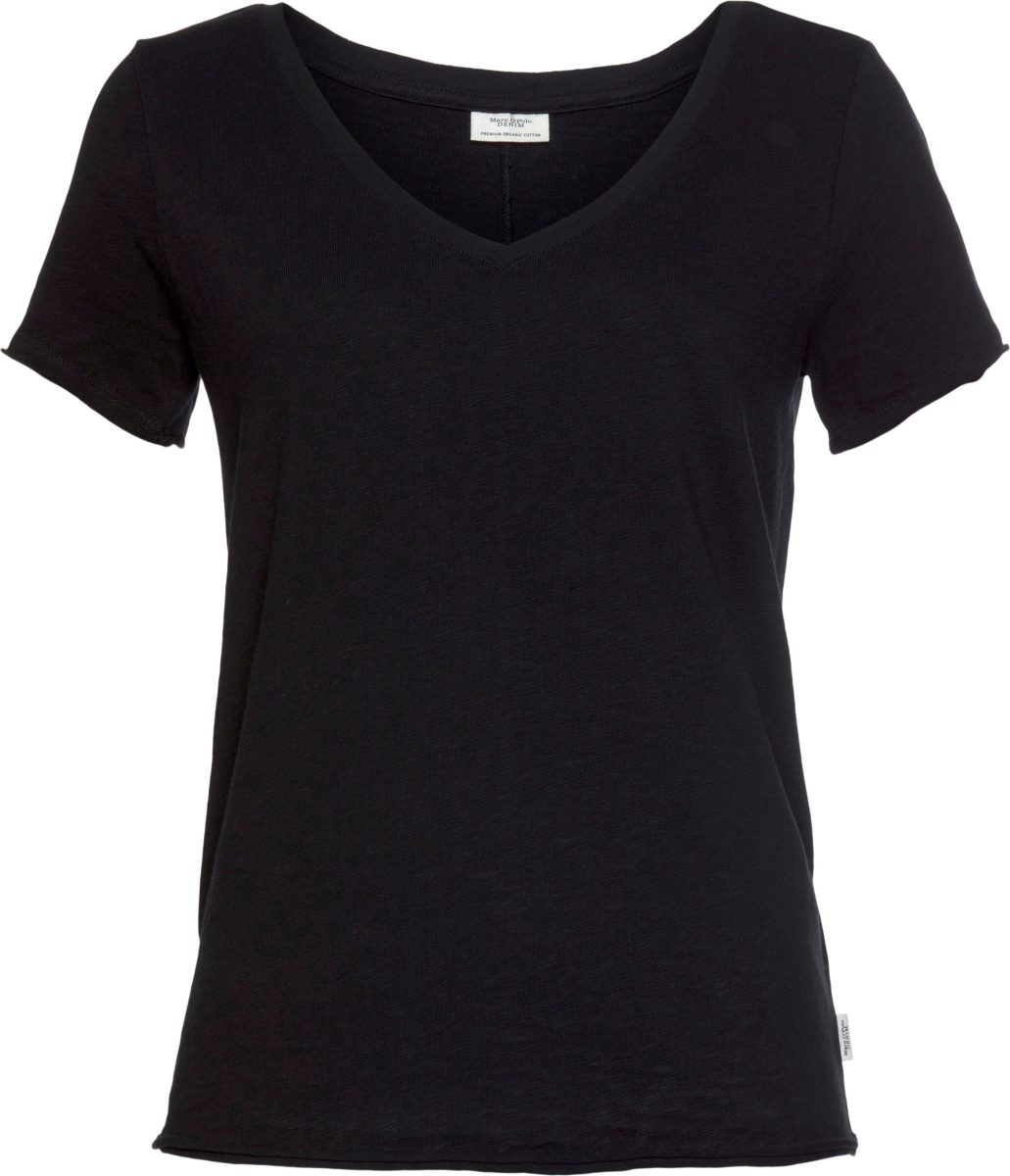 Marc O'Polo DENIM T-shirt met afgeronde v-hals