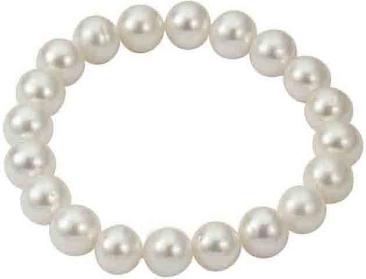 Firetti Kralenarmband Massieve verwerking, rond, klassiek en glanzend met zoetwater-cultivéparels, made in germany
