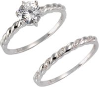Firetti Ringenset met zirkoon (synthetisch) (set, 2-delig)