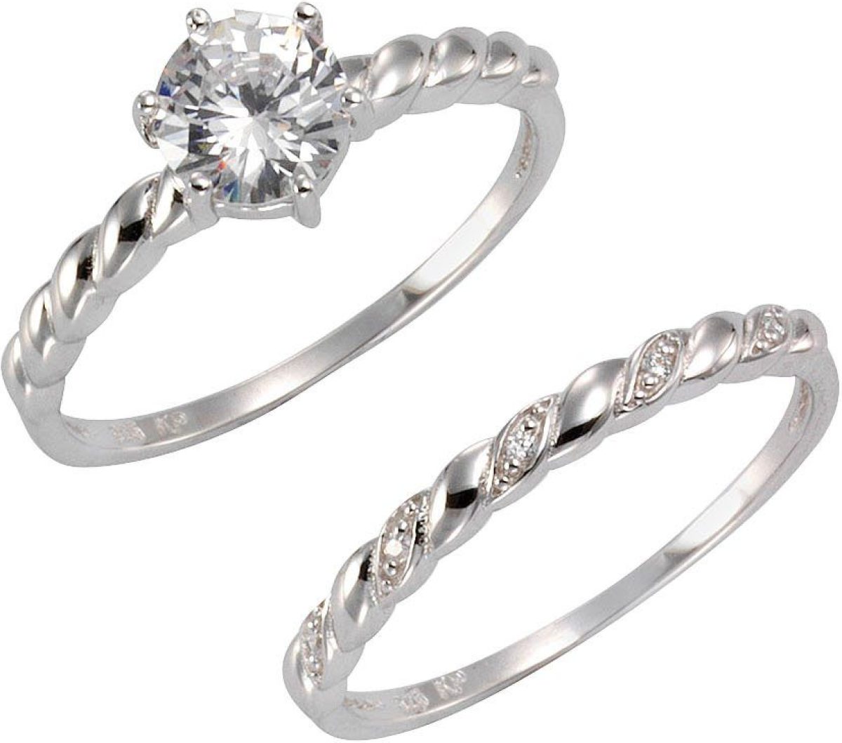 Firetti Ringenset met zirkoon (synthetisch) (set, 2-delig)