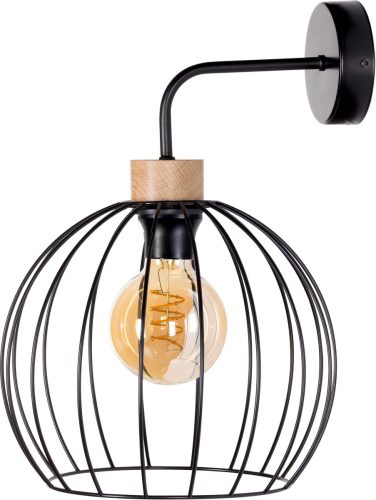 BRITOP LIGHTING Wandlamp COOP Decoratieve lamp van metaal met elementen van eikenhout met FSC®-certificaat, bijpassende LM E27 / exclusief, Made in Europe (1 stuk)