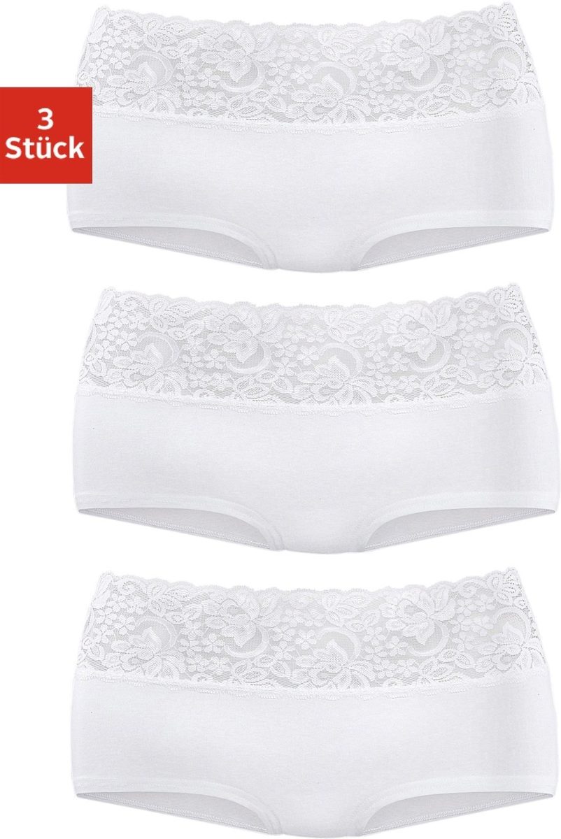 vivance active Hipster met brede kanten boordjes (3 stuks)
