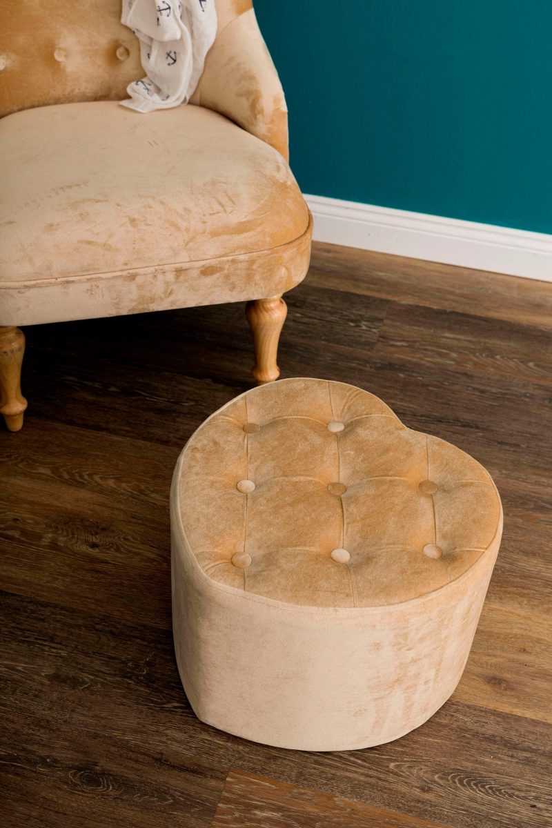 my Flair Hocker Hart m. knopen roos diameter ca. 42 cm