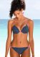 s.Oliver halter bikinitop met stippen marine