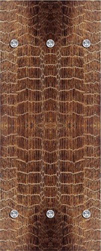 queence Kapstokpaneel Leer-look met 6 haken, 50 x 120 cm
