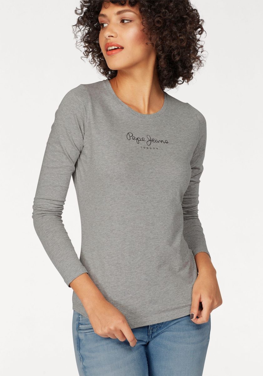 Pepe Jeans Shirt met lange mouwen NEW VIRGINA L/S met logoprint