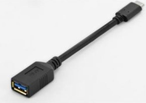 Assmann Electronic 0.15m USB C - A 0.15m USB C USB A Mannelijk Vrouwelijk Zwart USB-kabel