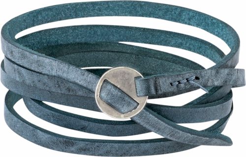 J.Jayz Leren armband In wikkel-look, met trendy metalen gesp (1-delig)