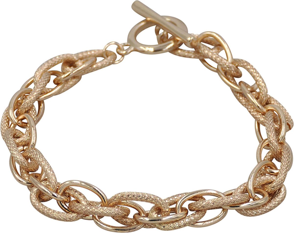 J.Jayz Armband Dubbele ankerketting, mat en glanzend