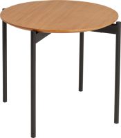 Homexperts Bijzettafeltje ISA D 50 cm, rond, in naturel-eiken of zwart gelakt