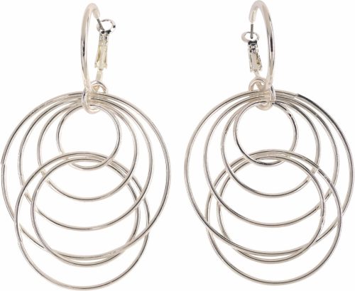J.Jayz Paar oorhangers Met beweegbare ringen (1-delig)