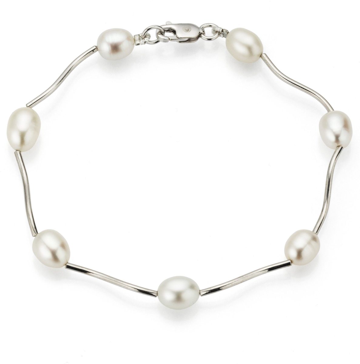 Firetti Zilveren armband Gerodineerde en fijn glanzende look met zoetwater-cultivéparels, made in germany