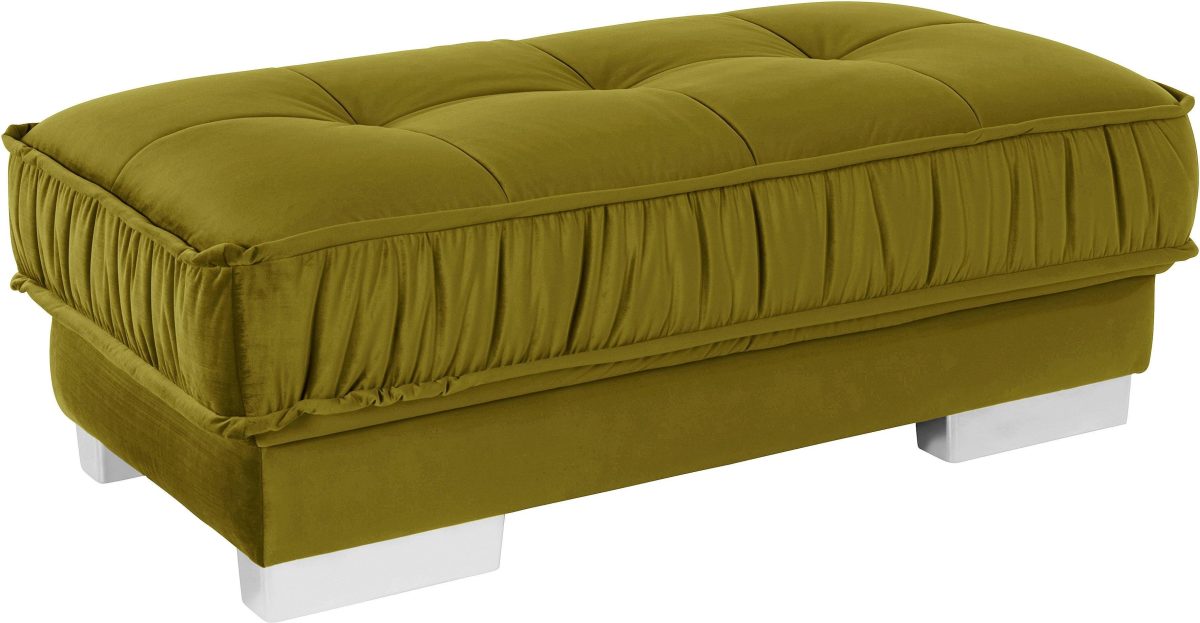 Leonique Hocker Diwan met decoratieve plooival, passend bij de bekleding "diwan"