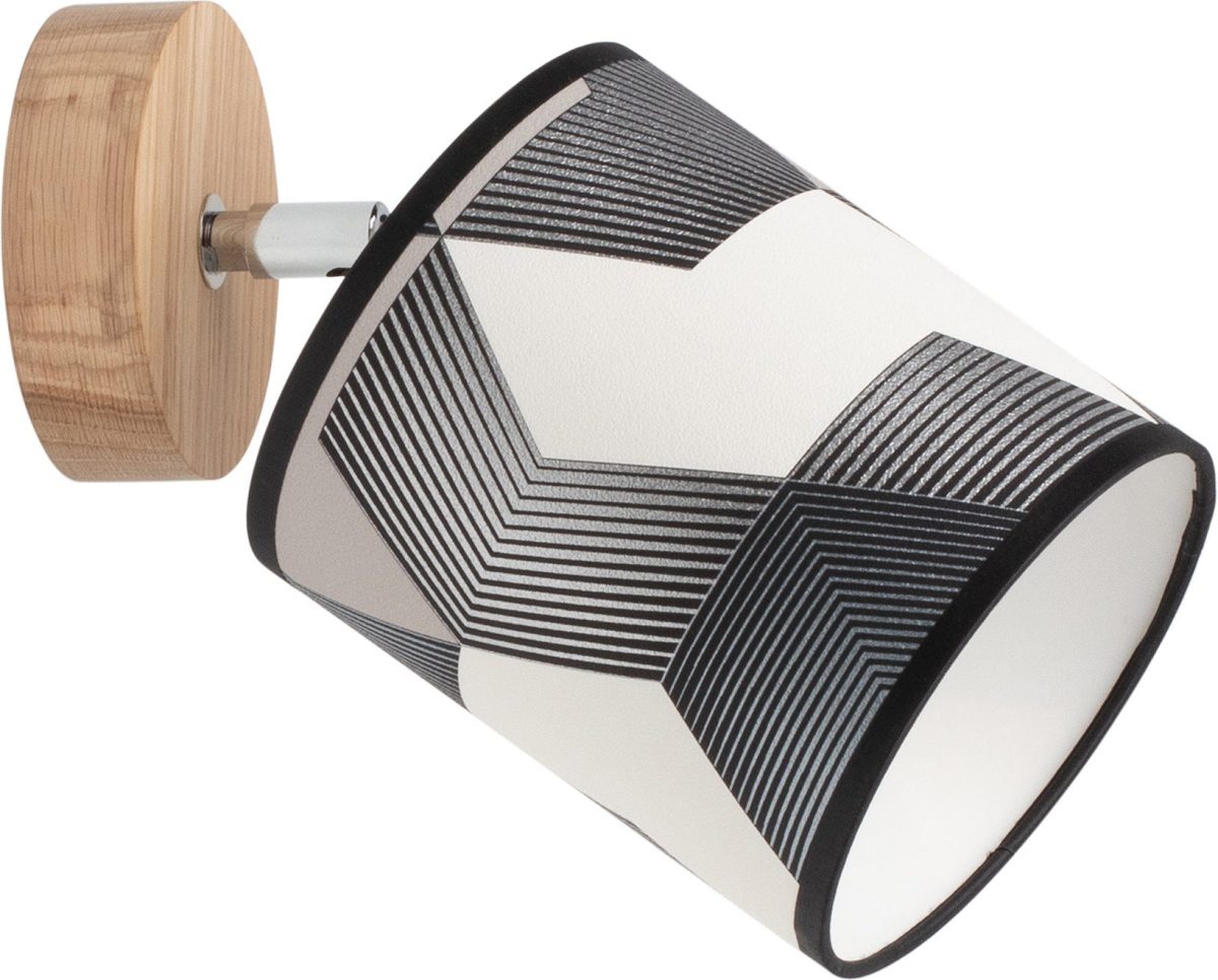 BRITOP LIGHTING Wandlamp ESPACIO Kapjes van gelamineerd behang, plafondrozet van eikenhout met FSC®-certificaat, beweegbare spots, bijpassende LM E27 / exclusief, Made in Europe