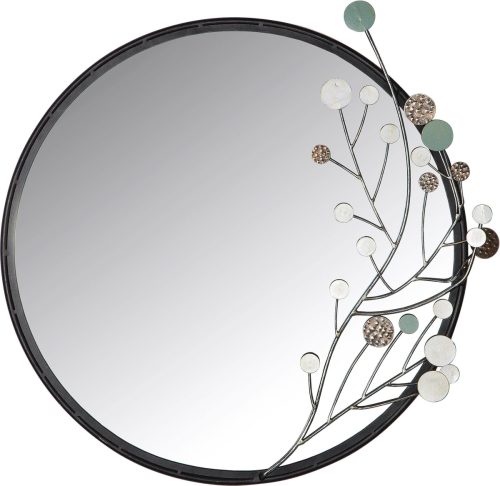 GILDE Wandspiegel Twig Decoratieve spiegel, spiegel, van metaal, rond, met de hand gemaakt, woonkamer (1 stuk)