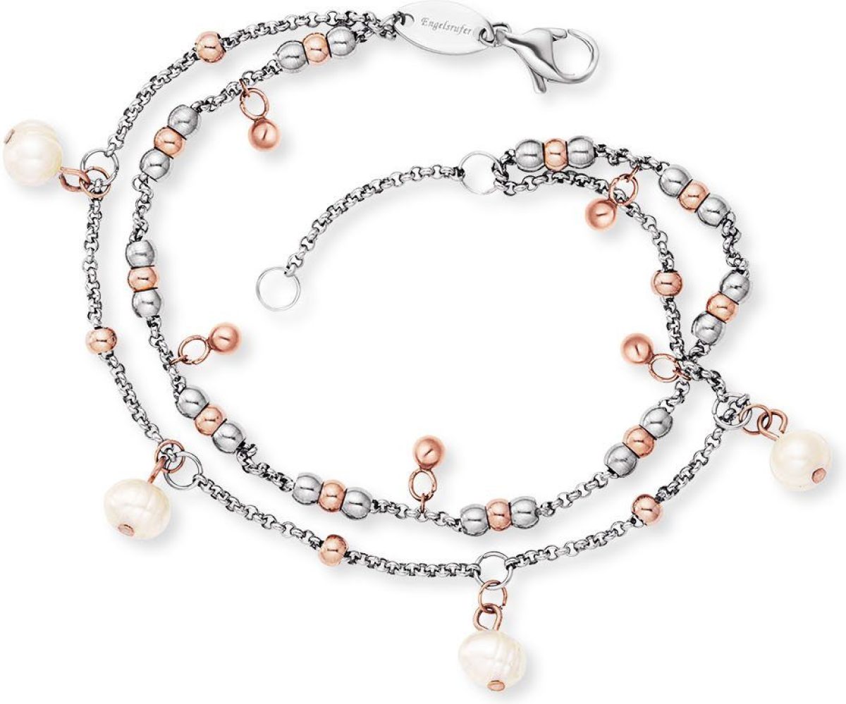 Engelsrufer Edelstalen armband BOHO Pearl, ERBS-PEARL-bi met zoetwater-cultivéparels