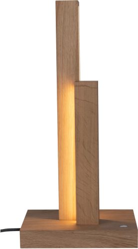 SPOT Light Tafellamp Manhattan met geïntegreerde 24v-ledmodule, met touch dimmer en textielen kabel, van chic eikenhout, natuurproduct fsc®-gecertificeerd, made in europe