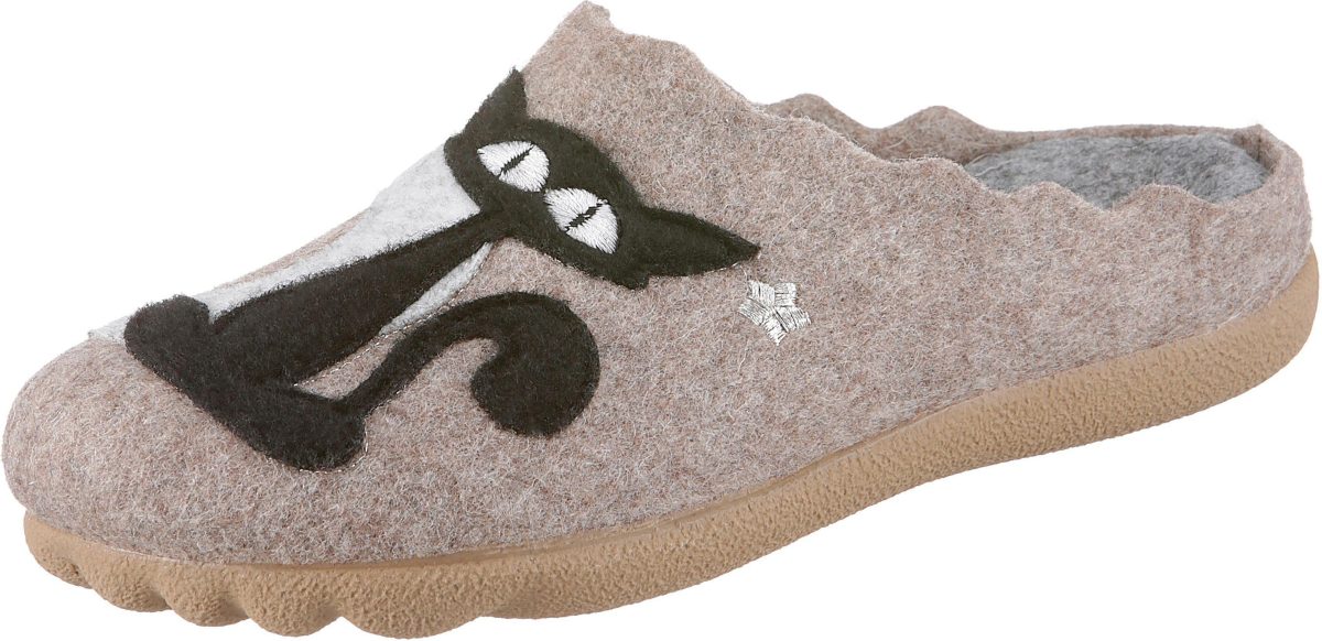 Maybe Pantoffels met opvallend kattenmotief