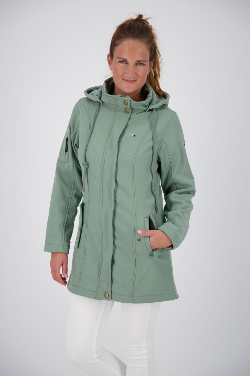 DEPROC Active Softshell-jas TWIN PEAK II SLATE NEW WOMEN ook in grotere maten te bestellen