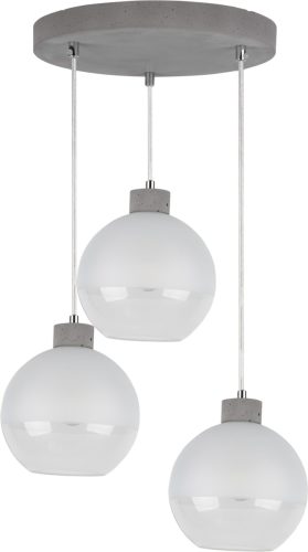 SPOT Light Hanglamp Fresh Hanglamp, van echt beton - met de hand gemaakt, halfgesatineerde kappen van glas, natuurproduct - duurzaam, bijpassende LM E27/exclusief, Made in Europe