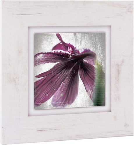 Home affaire Artprint op hout Paars Bloem I 40/40 cm