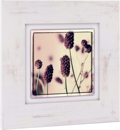 Home affaire Artprint op hout Grassen met bloemen 40/40 cm