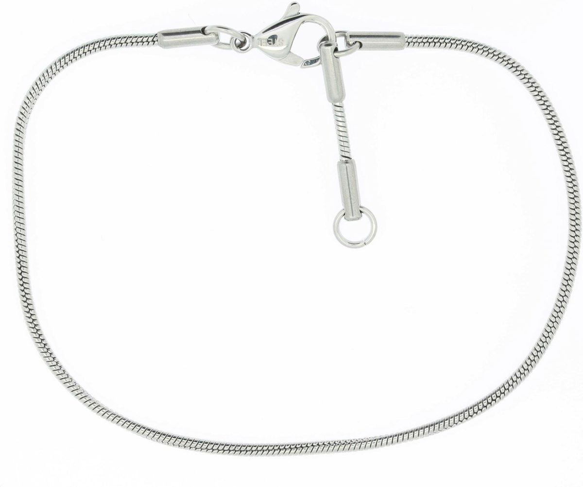 Firetti Edelstalen armband Slangenkettingschakels, 1,5 mm breed, glanzend Made in Germany