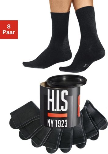 H.I.S Sokken in cadeauverpakking (blik, 8 paar)