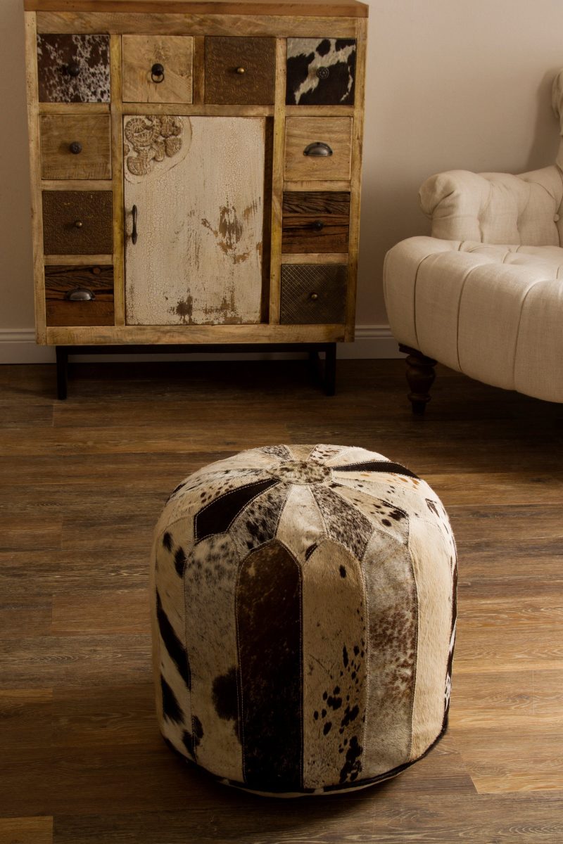 my Flair Hocker Leather Round
