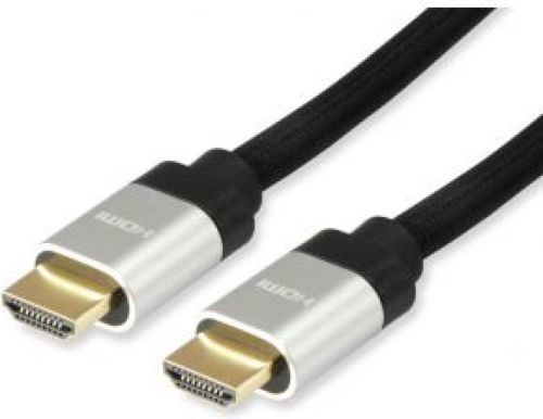 Equip 119383 HDMI kabel 5 m HDMI Type A (Standaard) Zwart, Zilver