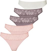 Vivance String met gebloemde kant voor (5 stuks)